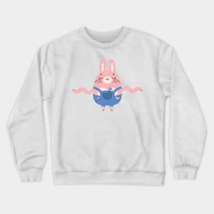 Bunny doing arm wave Crewneck Sweatshirt